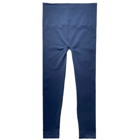 Spanx Look At Me Now Seamless Nylon Leggings Blue Small - Picture 1 of 7